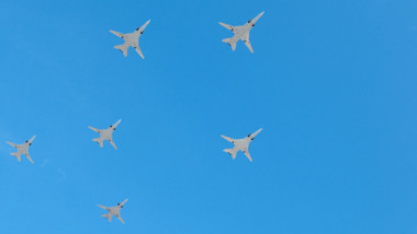 aeronave TU-22M3 rusesti in zbor