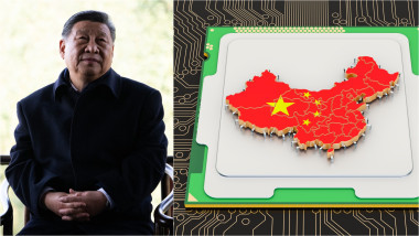 Xi Jinping / ilustrație China microcipuri