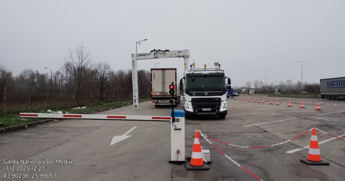 Scaner mobil cu raze X testat la frontiera Giurgiu