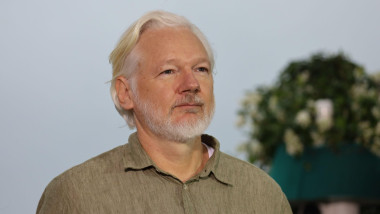 Cannes, France. 20th May, 2025. Julian Assange at The Six Billion Dollar Man film photo call at the 78th Cannes Film Festival. Credit: Doreen Kennedy/Alamy Live News.