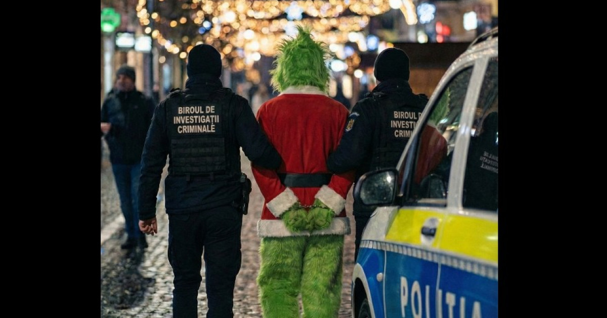 Grinch-ul decorurilor festive din Bistrița, prins