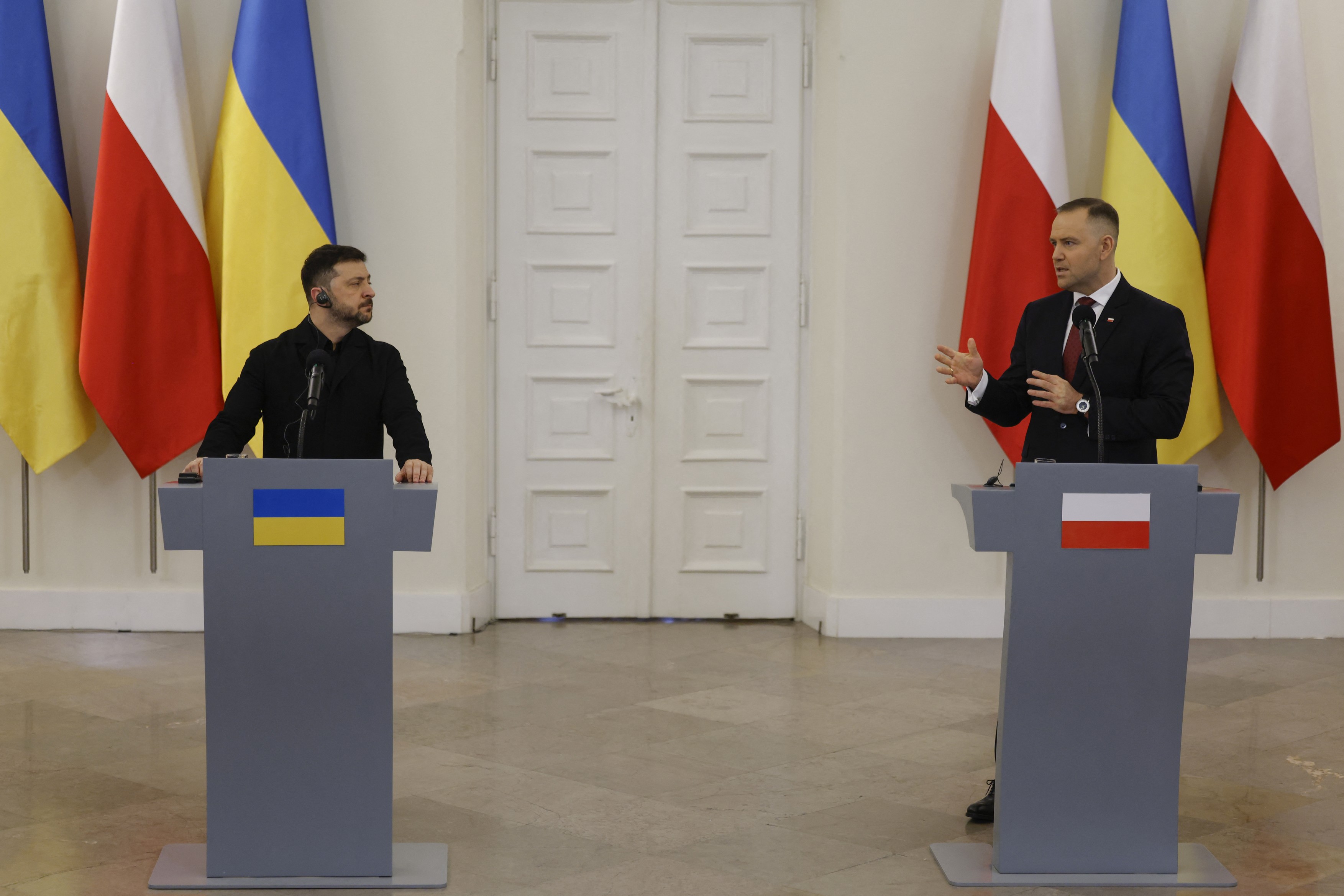 Președintele Poloniei l-a criticat pe Zelenski chiar în conferința de presă comună: „Nu a fost apreciat”