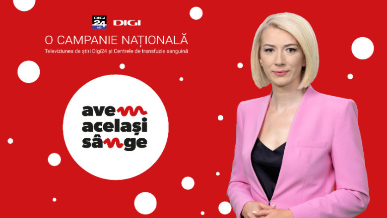 Campania Digi24 „Avem același sânge” se întoarce la București, la Palatul Parlamentului