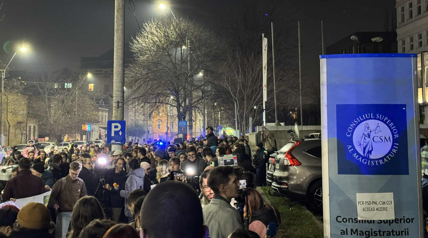 Manifestație pentru independența Justiției, în fața sediului Consiliului Superior al Magistraturii