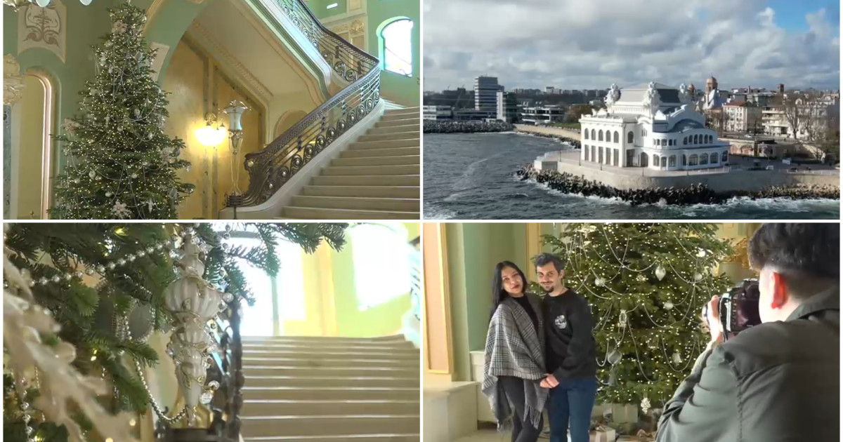 Spiritul Crăciunului a ajuns și în Cazinoul din Constanța. Cum arată decorul de sărbătoare: „Are un iz regal”