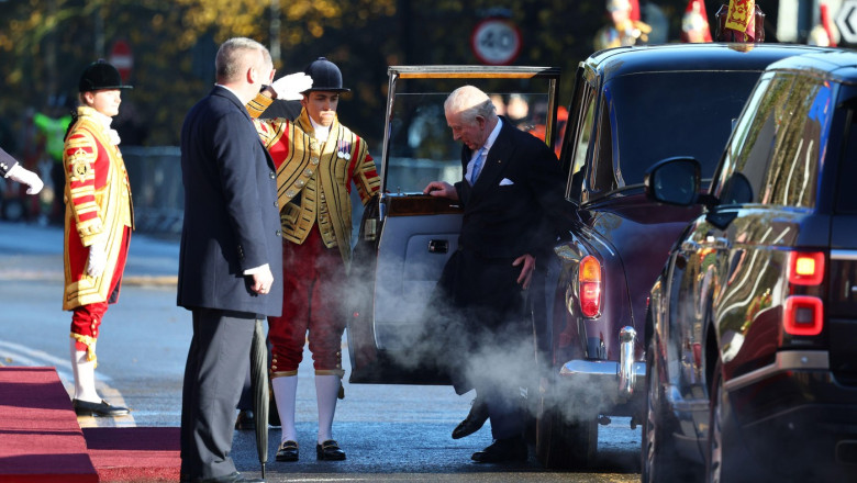 Windsor. UK. King Charles III at the Royal Dais. The state visit of German President Frank-Walter Steinmeier. 3rd December 2025. Ref:LMK430-S091225-003 Anfisa Polyushkevych/Landmark Media WWW.LMKMEDIA.COM