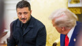Volodimir Zelenski, la întâlnirea cu Donald Trump la Casa Albă.