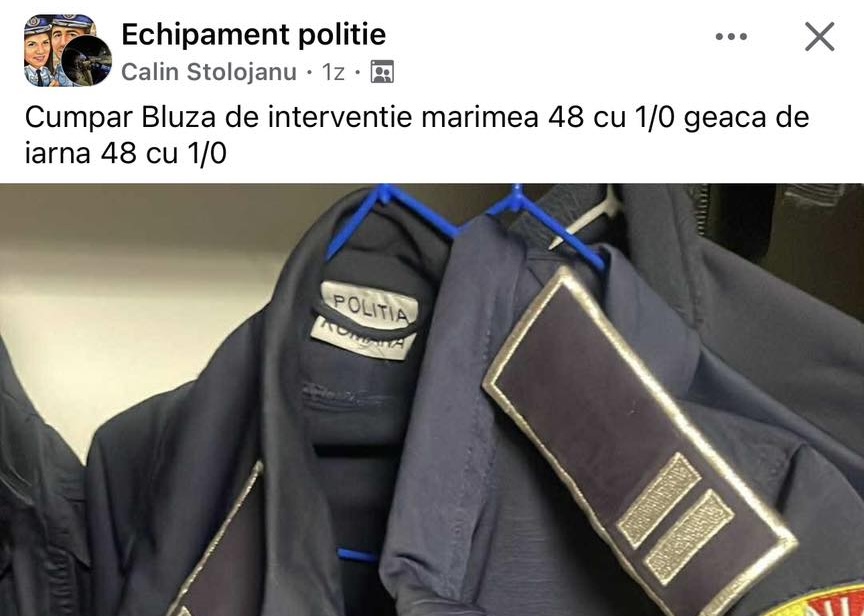 Polițiștii se organizează în grupuri pe net pentru a schimba elemente de uniformă, susține Sindicatul Europol