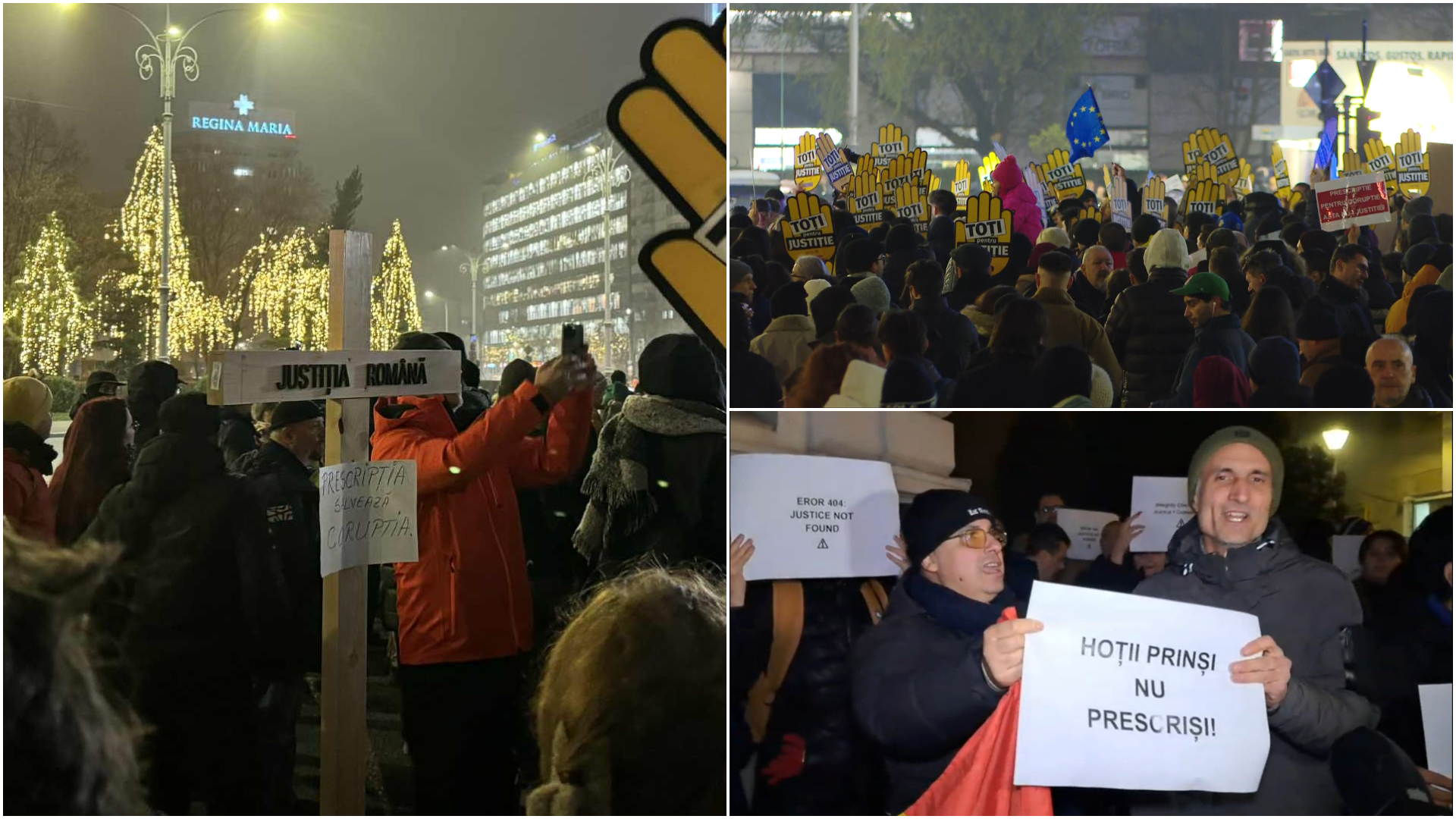 „Deficitul bugetar, la corupți în buzunar”. A treia zi de proteste în București și în marile orașe: peste 5.000 de oameni în Capitală