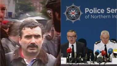 Freddie Scappaticci / autorii investigației Kenova din cadrul poliției din Irlanda de Nord, într-o conferință de presă