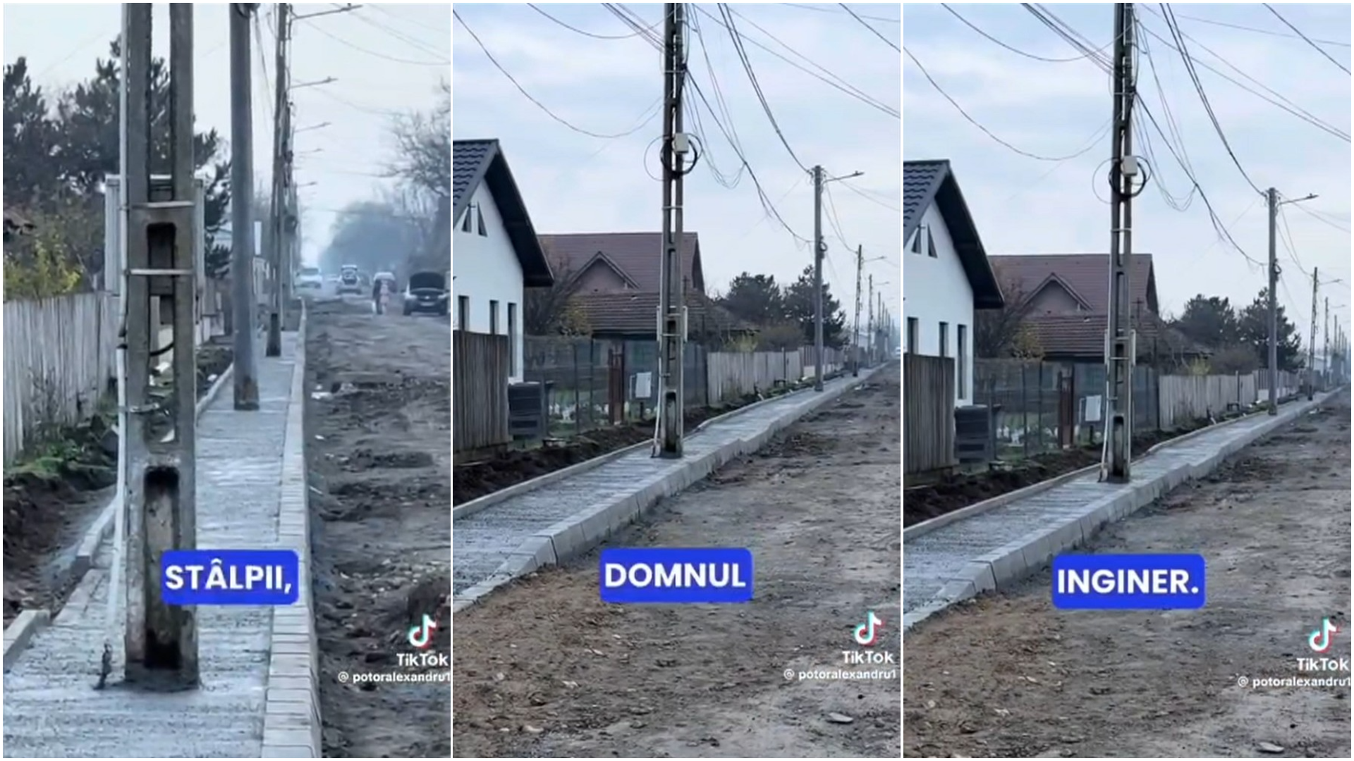 Stâlpi lăsați în mijlocul trotuarului la Slobozia. Primarul ceartă drumarii: „Suntem cascadorii râsului. Ce ați făcut este o panaramă”