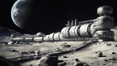 A space station on the moon.