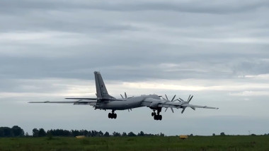 Russia'S Tu-95MS Strategic Bombers Fly Over Sea Of Japan