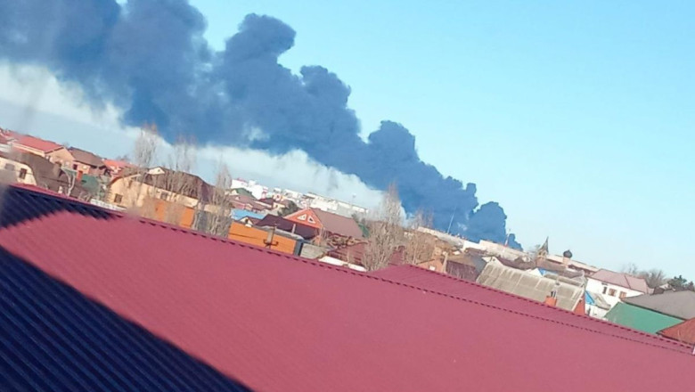 Ucraina a lovit un important port petrolier rus, provocând un incendiu vizibil din spațiu