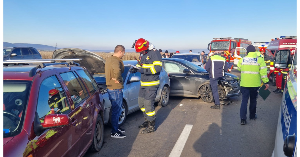 Accident în lanț pe DN11, Covasna: 5 victime spitalizate