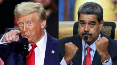 Donald Trump și Nicolas Maduro.