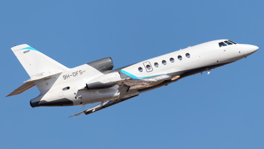 Falcon 50, avionul care îl transporta pe șeful Statului major libian