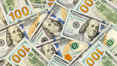 American dollars. Currency exchange. banking and business. United States economy. Market and stock market analysis. flat lay. Financial background