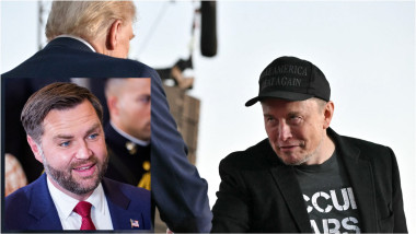 Elon Musk dă mâna cu Trump / JD Vance