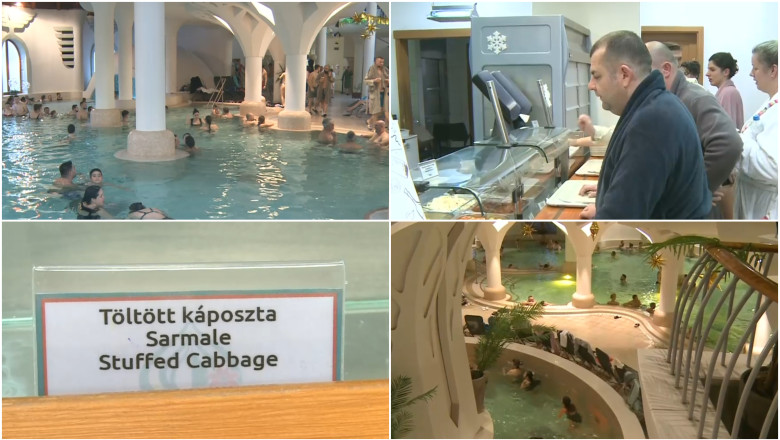VIDEO  La ștranduri cu apă termală, în Ungaria. Orașul în care opt din 10 turiști sunt români. „Scrie peste tot în limba română”