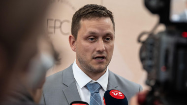 Chairman of the Naalakkersuisut Jens-Frederik Nielsen speaks to the media during the European Political Community (EPC). Denmark is hosting the seventh meeting of the European Political Community (EPC). The meeting serves as a platform for informal politi