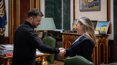 Chrystia Freeland, consilier pentru economie și dezvoltare al președintelui Zelenski. Foto X