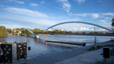 Hartaansilta, bicycle and pedestrian bridge in Oulu, Finland