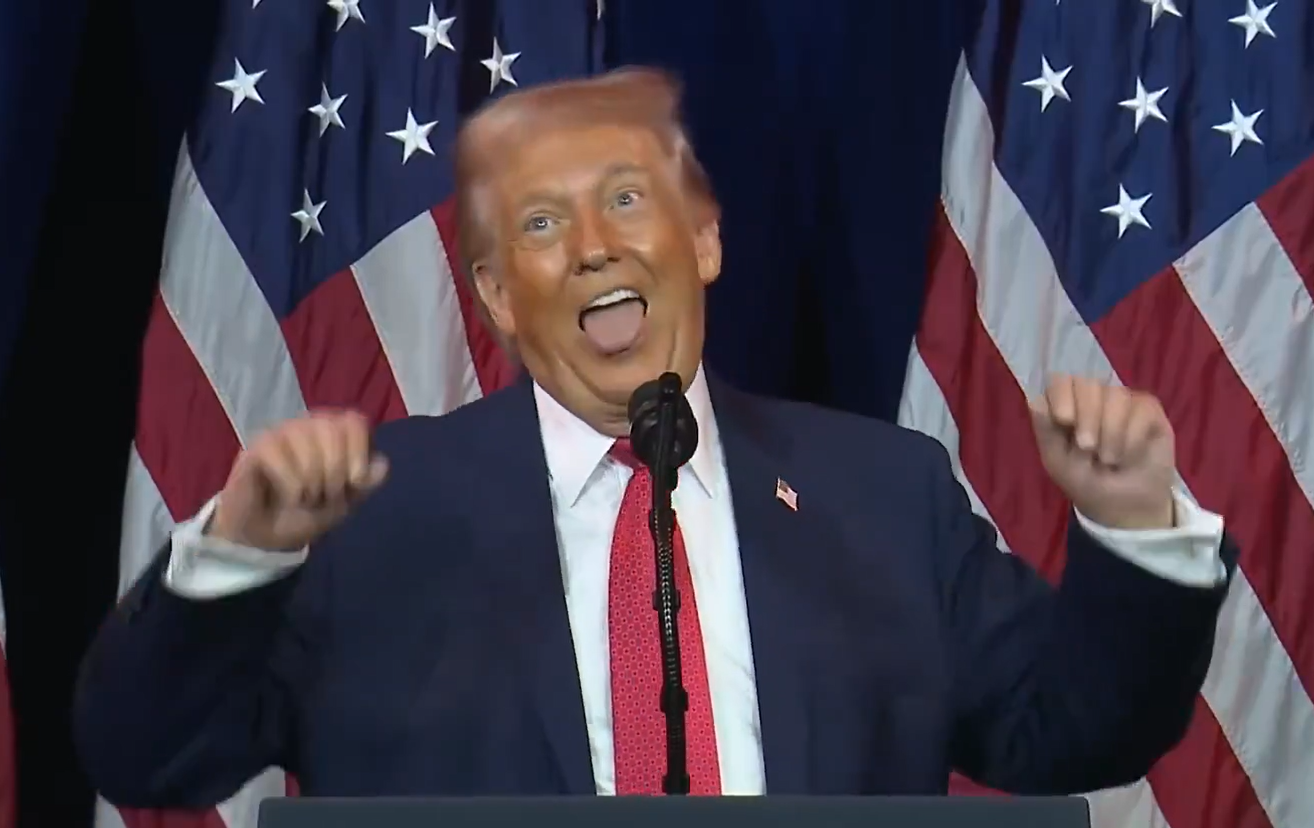 „E o nebunie!”. Trump a imitat în fața republicanilor o halterofilă transgender