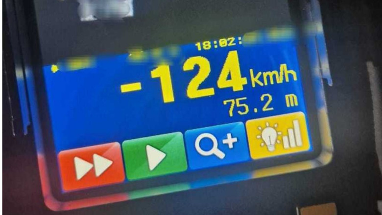 Șofer prins de radar cu 124 km/h, pe DN 1C, unde limita legală este de 50 km/h. Ce sancțiune a primit