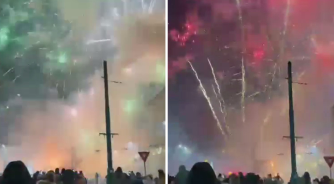 Incident periculos: Artificii scăpate de sub control la revelionul organizat de primăria Timișoara au panicat oamenii