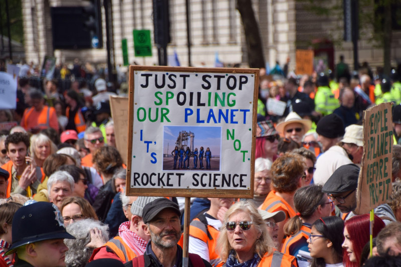 London, UK. 26th April 2025. Just Stop Oil activists pass through Parliament Square as they stage their final protest. The climate group recently announced they will cease protest actions. Credit: Vuk Valcic/Alamy Live News