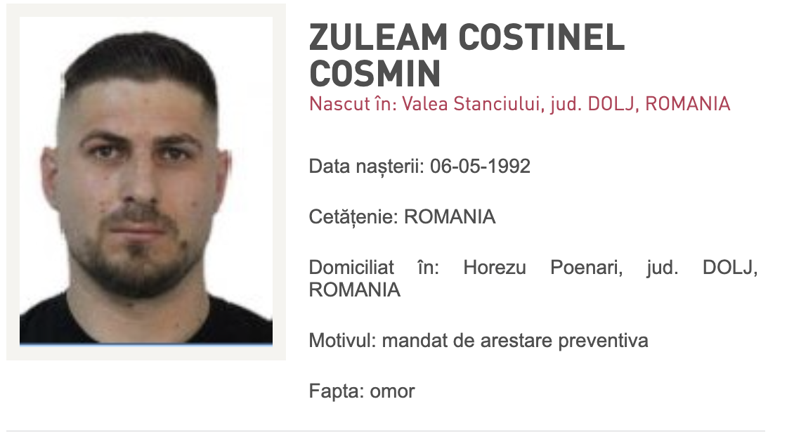 Costinel Cosmin Zuleam, dat în urmarire internațională pentru uciderea lui Adrian Kreiner, a fost prins în Indonezia
