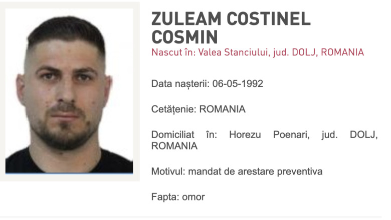 Costinel Cosmin Zuleam, dat în urmarire internațională pentru uciderea lui Adrian Kreiner, a fost prins în Indonezia