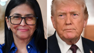 Președinta interimară a Venezuelei, Delcy Rodriguez, și președintele SUA, Donald Trump