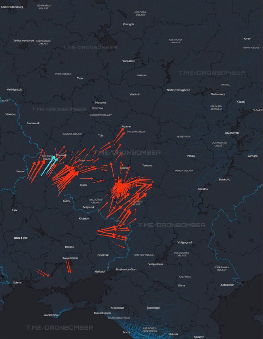 Atac ucrainean cu drone asupra orașului Voronej din Rusia: un mort și clădiri avariate