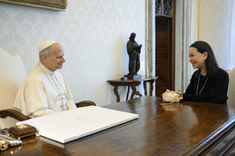 Pope Leo XIV meets Maria Corina Machado - Vatican - 12 Jan 2026