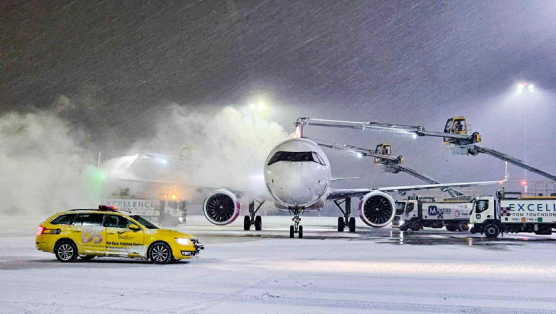 Incident aviatic la Budapesta, din cauza condițiilor meteo. Transportul în Europa Centrală, perturbat de ploaia înghețată