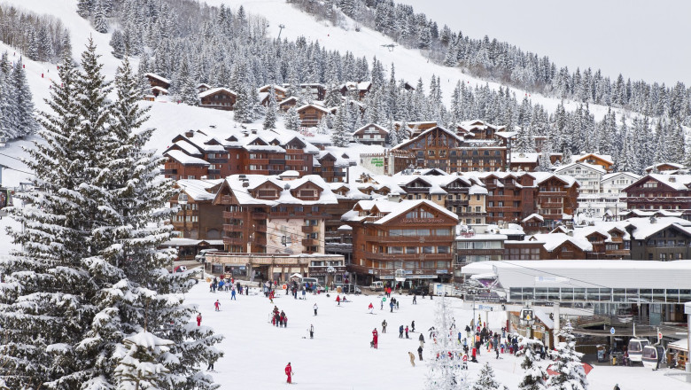 Courchevel 1850 ski resort in the Three Valleys (Les Trois Vallees), Savoie, French Alps, France, Europe
