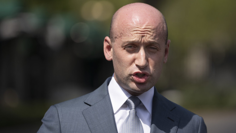 tephen Miller, White House Deputy Chief of Staff for Policy and US Homeland Security Advisor speaks to the media, Washington, District of Columbia, USA - 18 Apr 2025