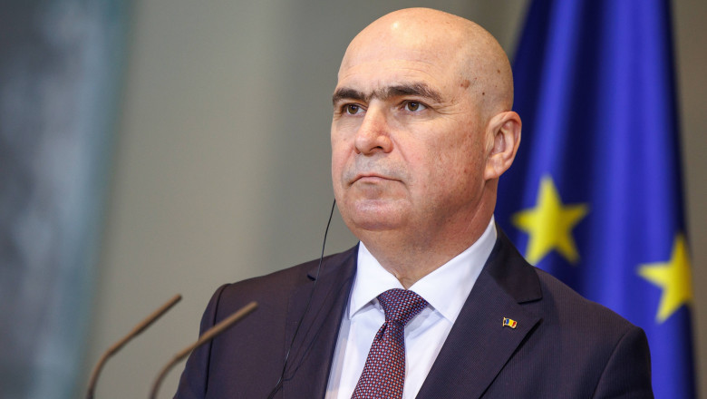 Ministerpräsidenten von Rumänien, Ilie Bolojan bei einer Pressekonferenz mit Bundeskanzler Friedrich Merz (CDU), im Bund