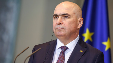 Ministerpräsidenten von Rumänien, Ilie Bolojan bei einer Pressekonferenz mit Bundeskanzler Friedrich Merz (CDU), im Bund