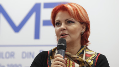 lia olguta vasilescu vorbeste la o intalnire a primarilor
