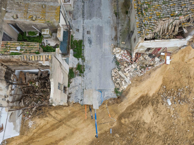 Niscemi, Streets And Houses Collapsed. Displaced People Were Also Sheltered In The Sports Hall.