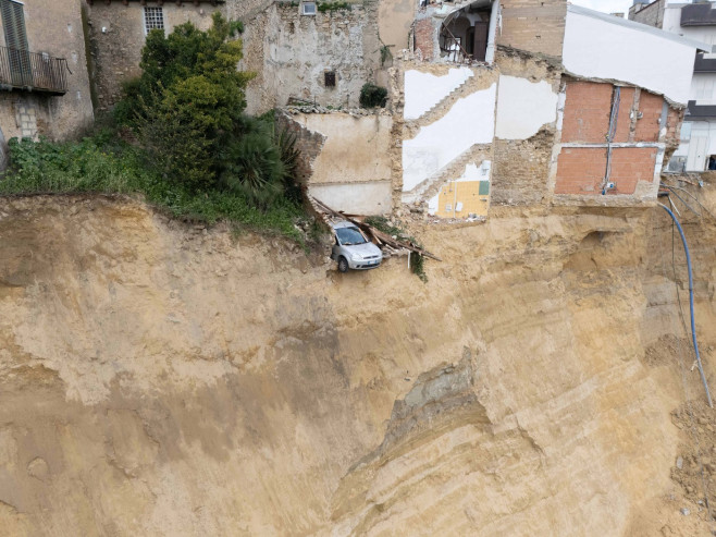 Italy, Niscemi (Sicily): More Than 1500 Residents Were Evacuated After A Landslide Tore Through Part Of The Italian Town Of Niscemi, Damaging A Key Access Road And Raising Fears That The Area Could Be Cut Off