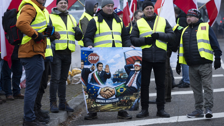 Farmers stage protest against the EU-Mercosur trade deal in Strasbourg