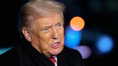 United States President Donald J Trump speaks to the media on the South Lawn of the White House in Washington, DC, USA, on Tuesday, January 20, 2026. President Trump is heading to Davos, Switzerland to attend the World Economic Forum.Credit: Aaron Schwart