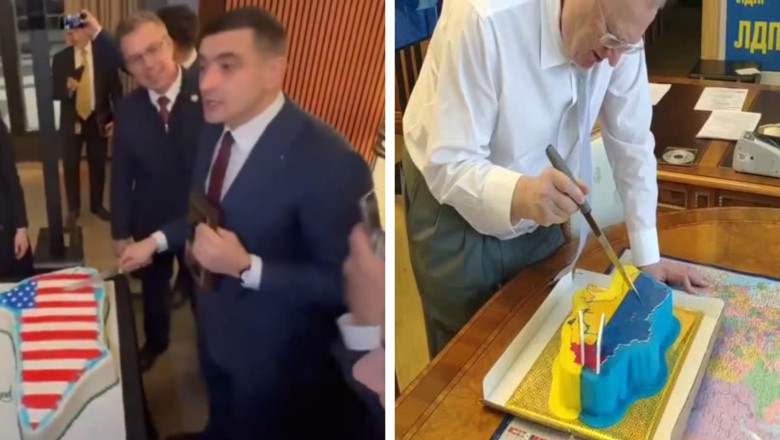 george simion si vladimir jirinovski taie toruri in forma unor tari: groenlanda si ucraina - colaj