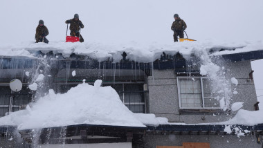 Heavy snowfall in Aomori Prefecture, northern Japan