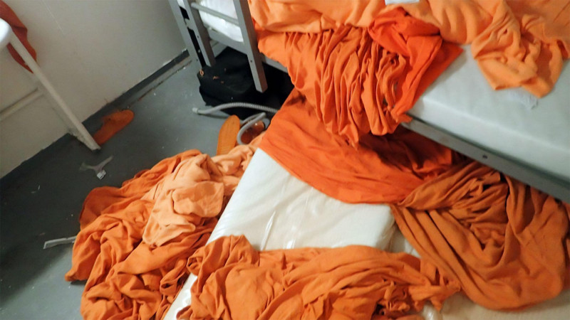 Jeffrey Epstein's cell after his alleged suicide 10 August 2019