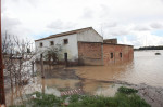 Flood of the Guadalquivir through Coria, Seville.
